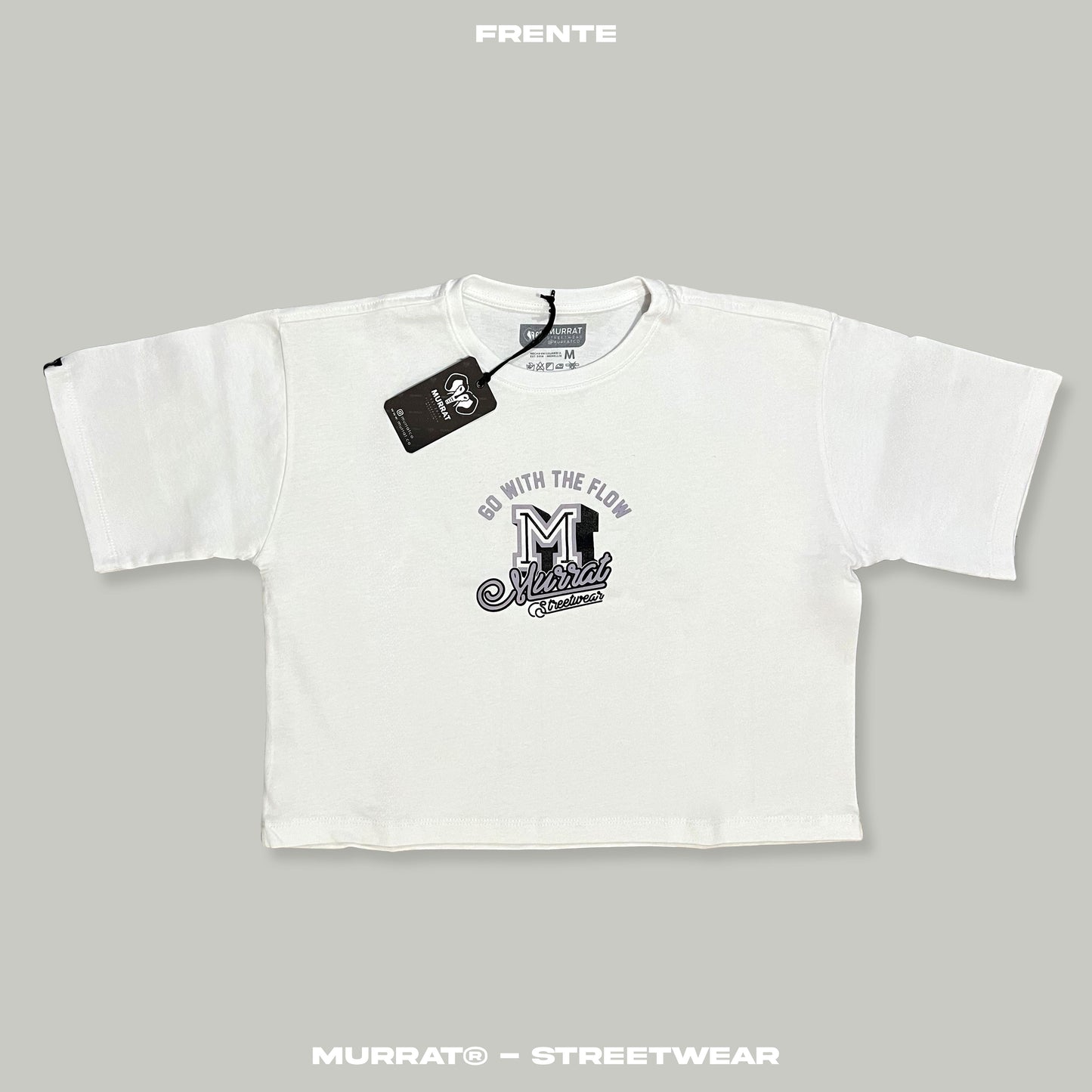 CROPTOP OVERSIZE "GO WITH THE FLOW"