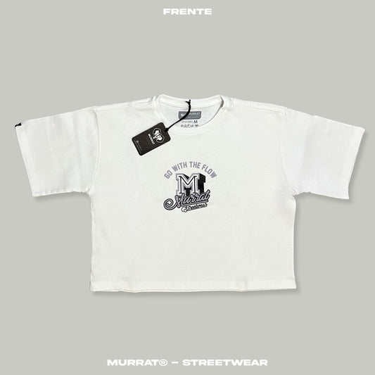 CROPTOP OVERSIZE "GO WITH THE FLOW"