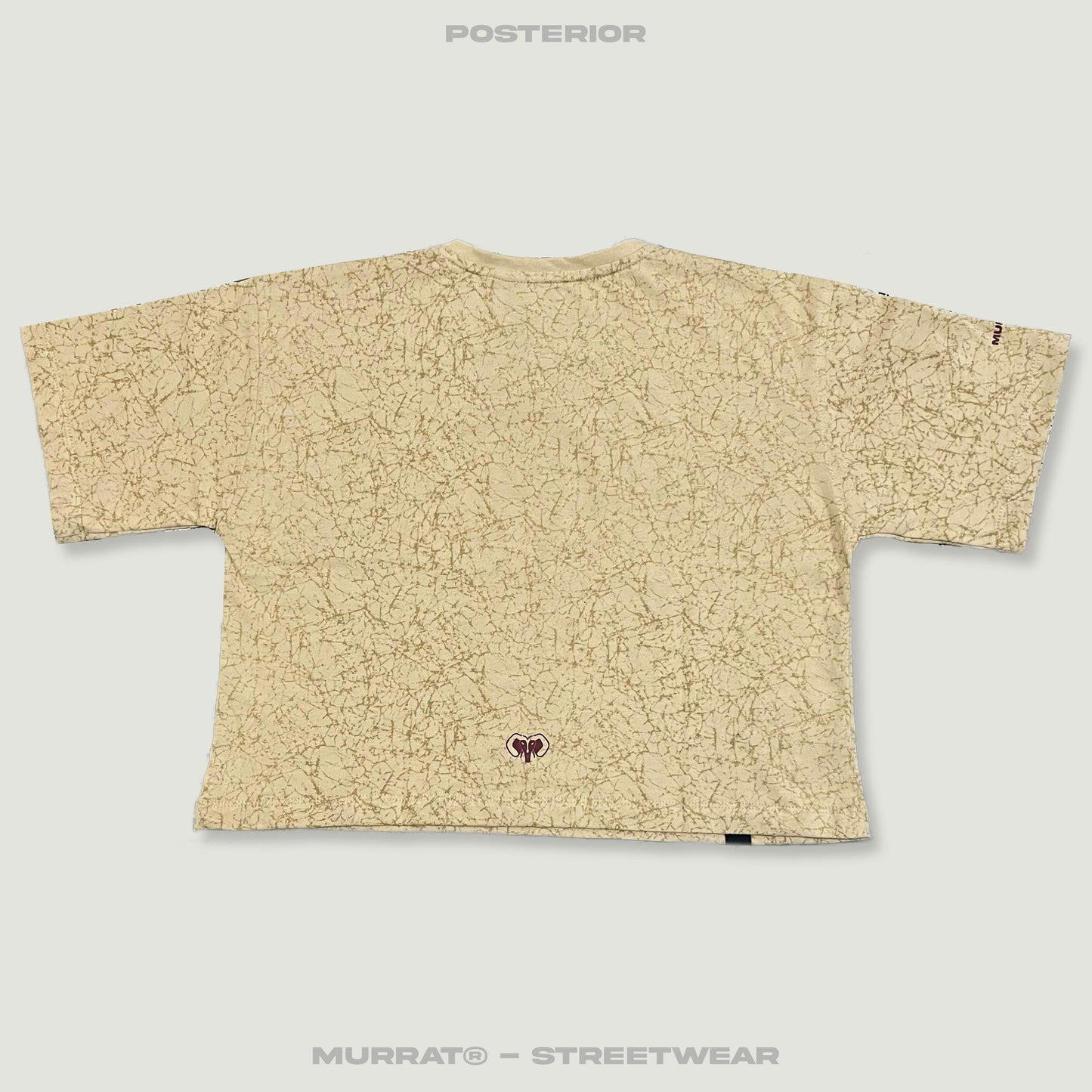 CROPTOP OVERSIZE BEIGE "SMILE TEXTURE"