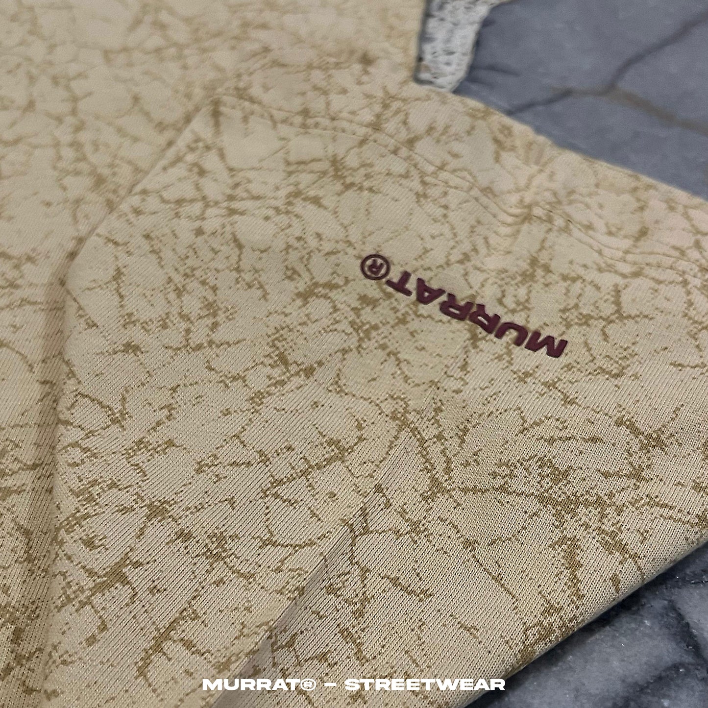 CROPTOP OVERSIZE BEIGE "SMILE TEXTURE"