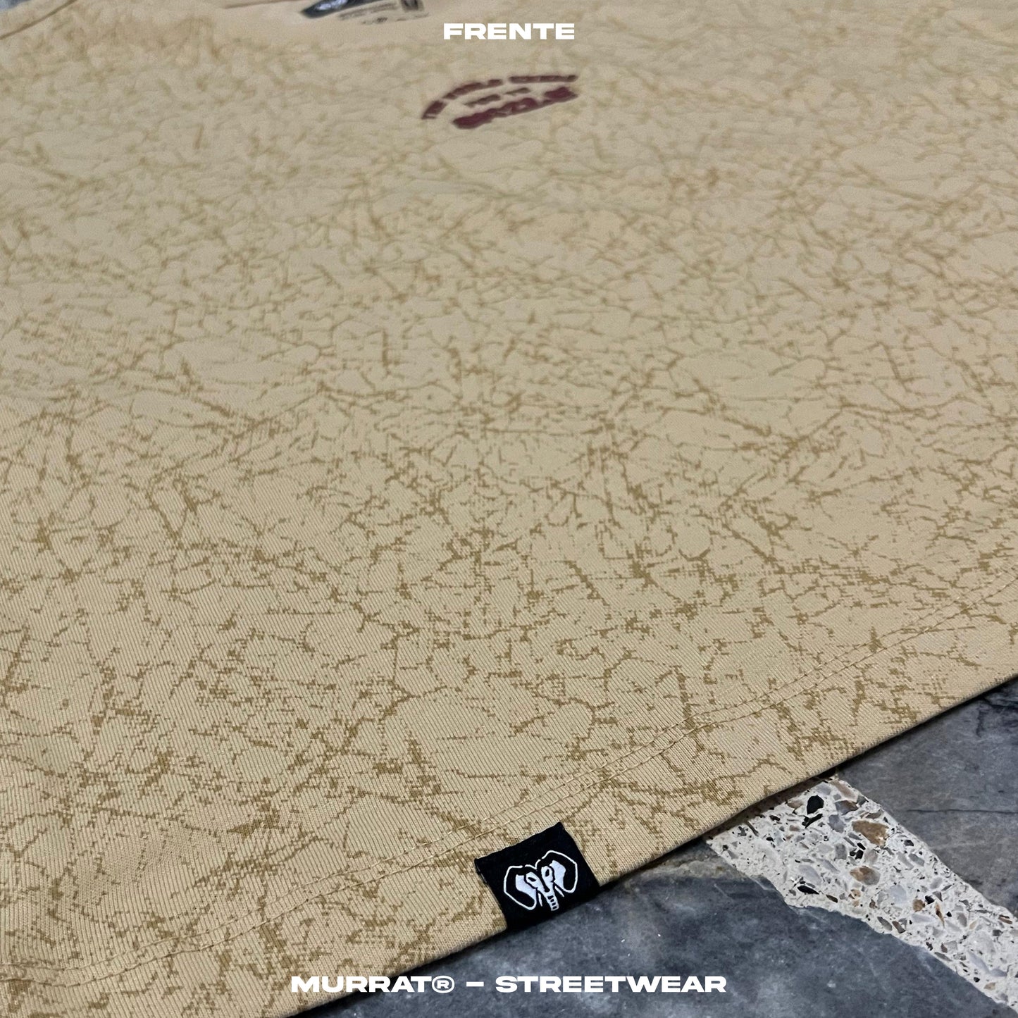 CROPTOP OVERSIZE BEIGE "SMILE TEXTURE"