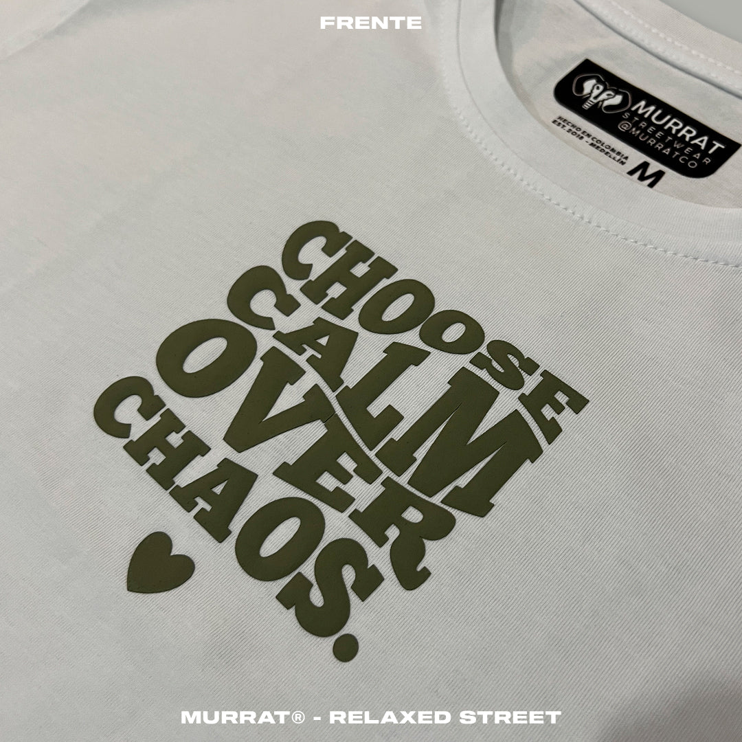 Croptop Blanco "CHOOSE CALM"