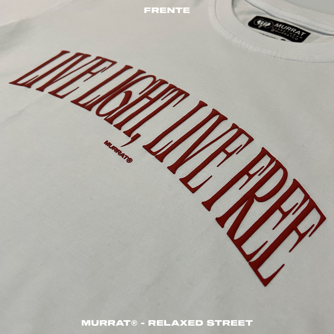 Oversize Blanca "LIVE LIGHT"