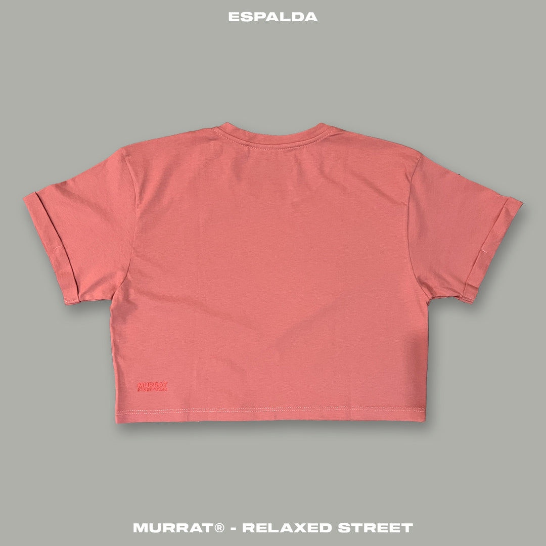 Croptop Coral "MURRAT FLOW"