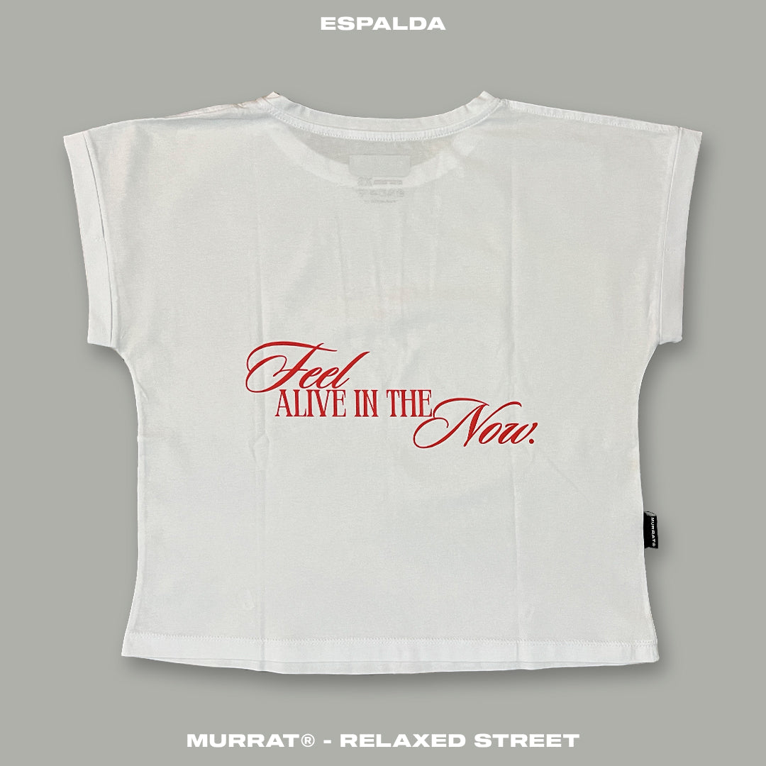 Blusa Box Blanca "FEEL NOW"