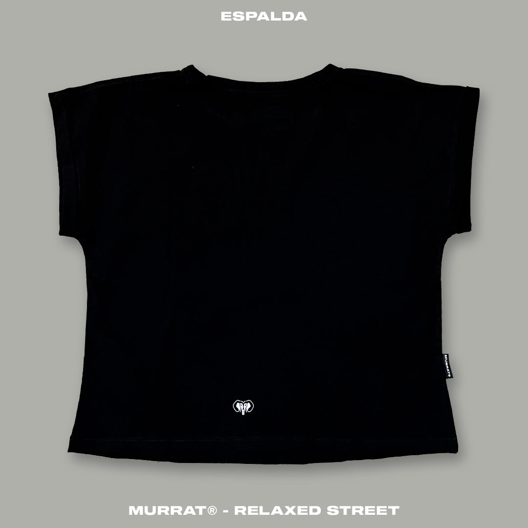 Blusa Box Negra "PAUSE"