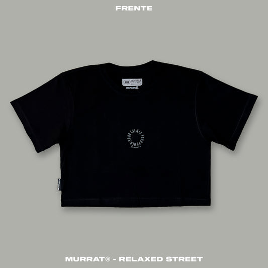 Croptop Negro "YOUR CALM"