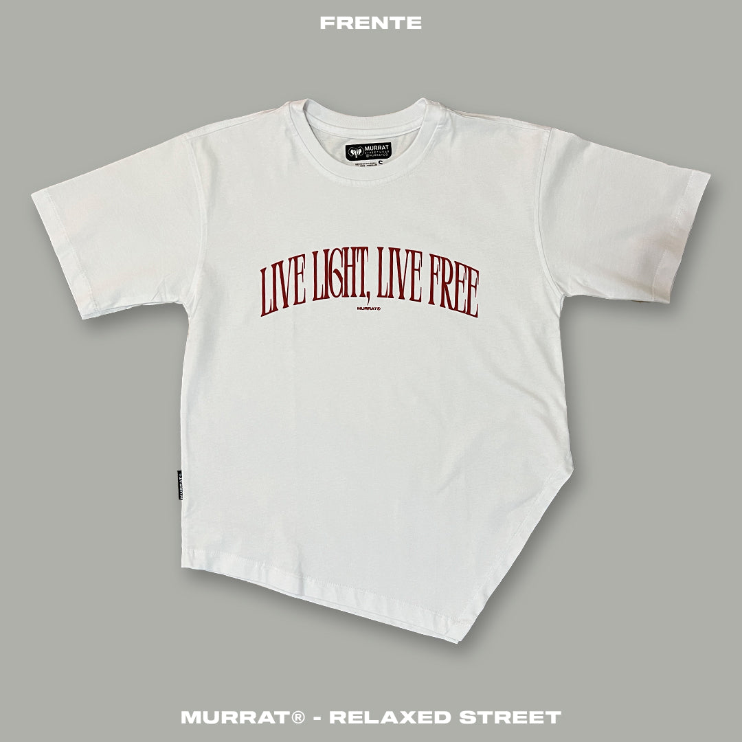 Oversize Blanca "LIVE LIGHT"