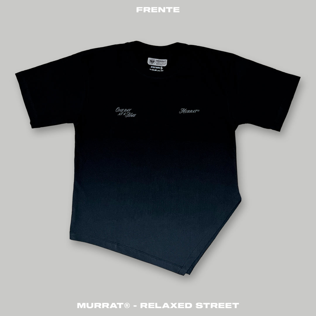 Oversize Negra textura "ONE DAY"