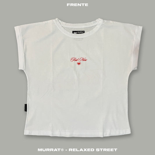 Blusa Box Blanca "FEEL NOW"